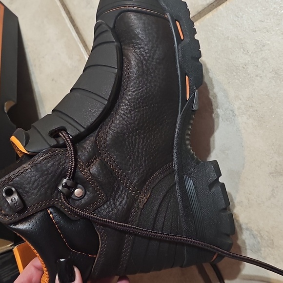 Timberland PRO Men's Black and Orange Work Boots - Picture 3 of 8